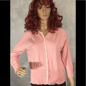👚Apostrophe Stretch Button Down Top Pink 14-16👚
